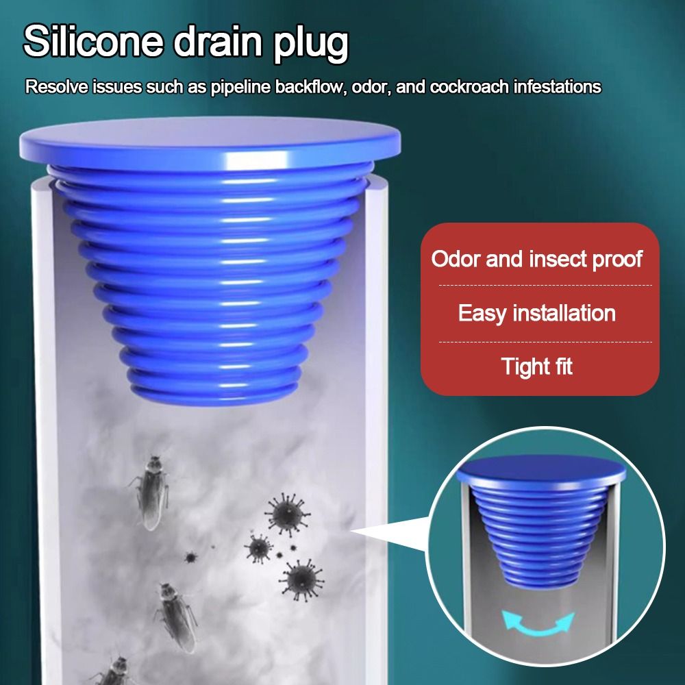 Drain Pipe Clip - Silicone Sewer Pipe Sealing Ring Anti