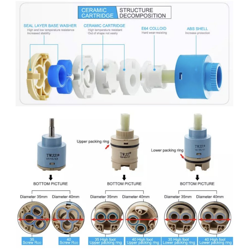 Faucets Mixing Spool Valve 25  - Shower Valve Cartridge review and price